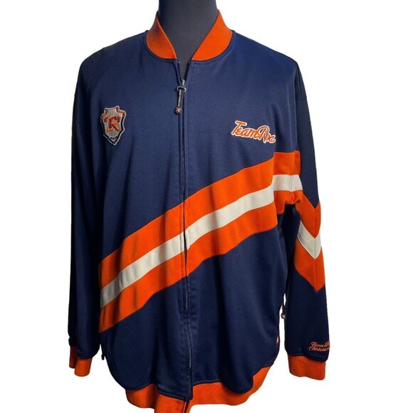 Vintage Rocawear Sports Jacket Men 3XL Blue Red Hip Hop Street Wear zip front - Picture 1 of 12